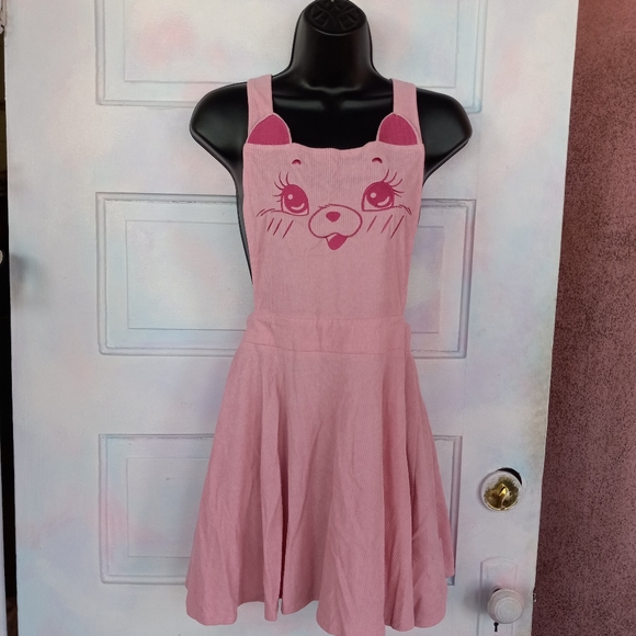 Dolls Kill Dresses & Skirts - Kawaii kitty knitted overall dress! Zips up side! Brand new! Discontinued!